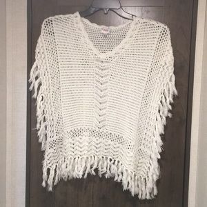 Girls crocheted pancho!